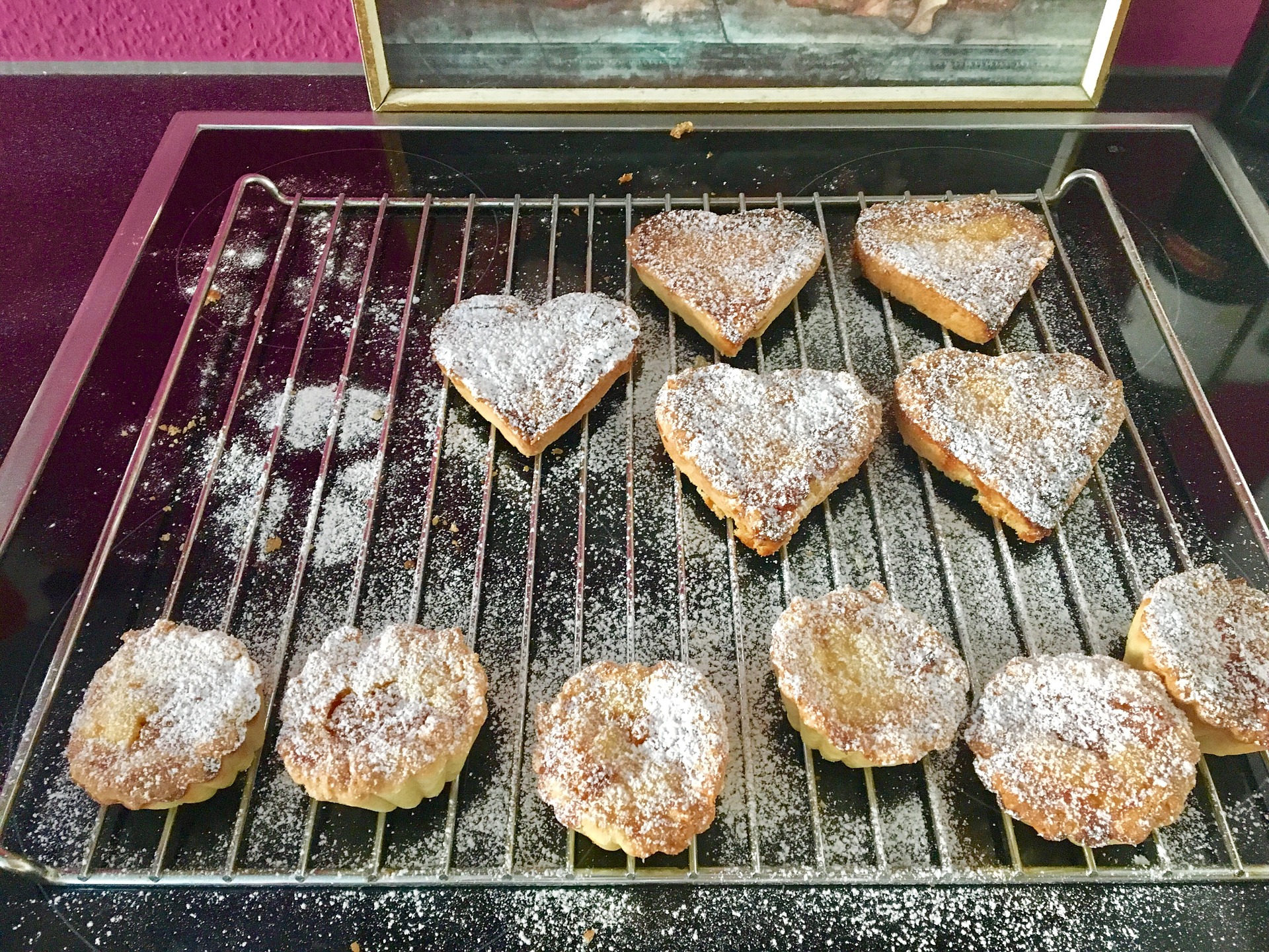 Plätzchen auf Ofenrost