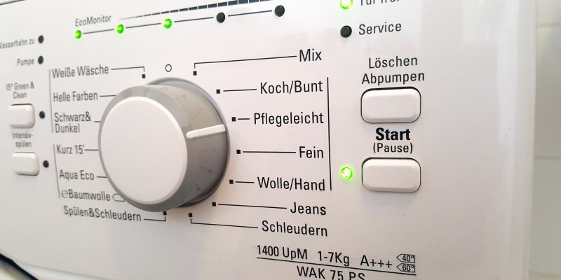 Bedienungsfeld einer Waschmaschine